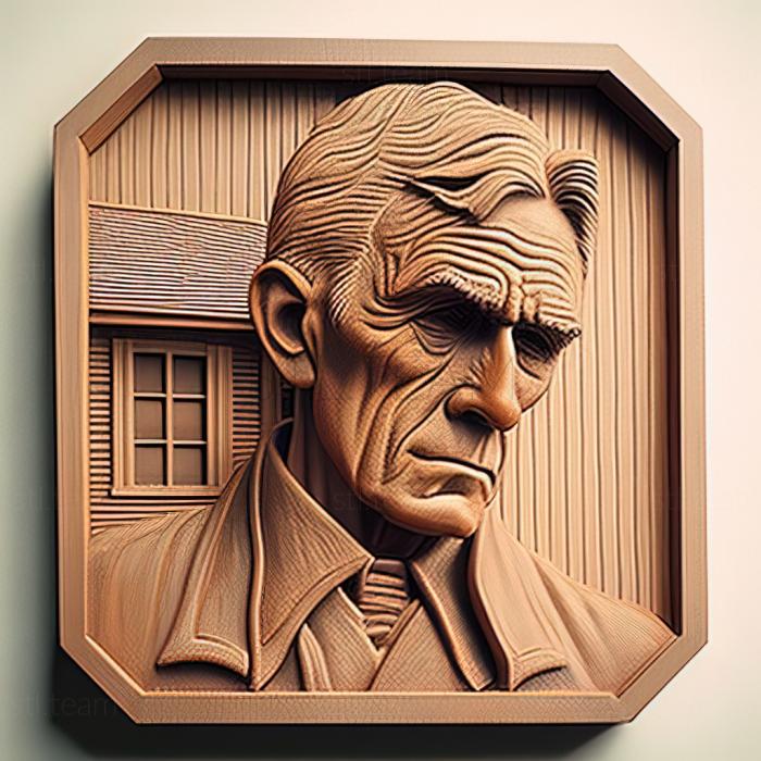 3D модель Грант Вуд, американский художник (STL)